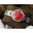 Cartier Tw Factory Silver Steel Strap Diamond Watch For Women Red