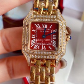 PanthèRe De Cartier 316l Fine Steel Case Diamond Watch Red