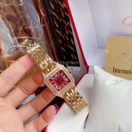 PanthèRe De Cartier 316l Fine Steel Case Diamond Watch Red