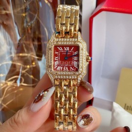 PanthèRe De Cartier 316l Fine Steel Case Diamond Watch Red