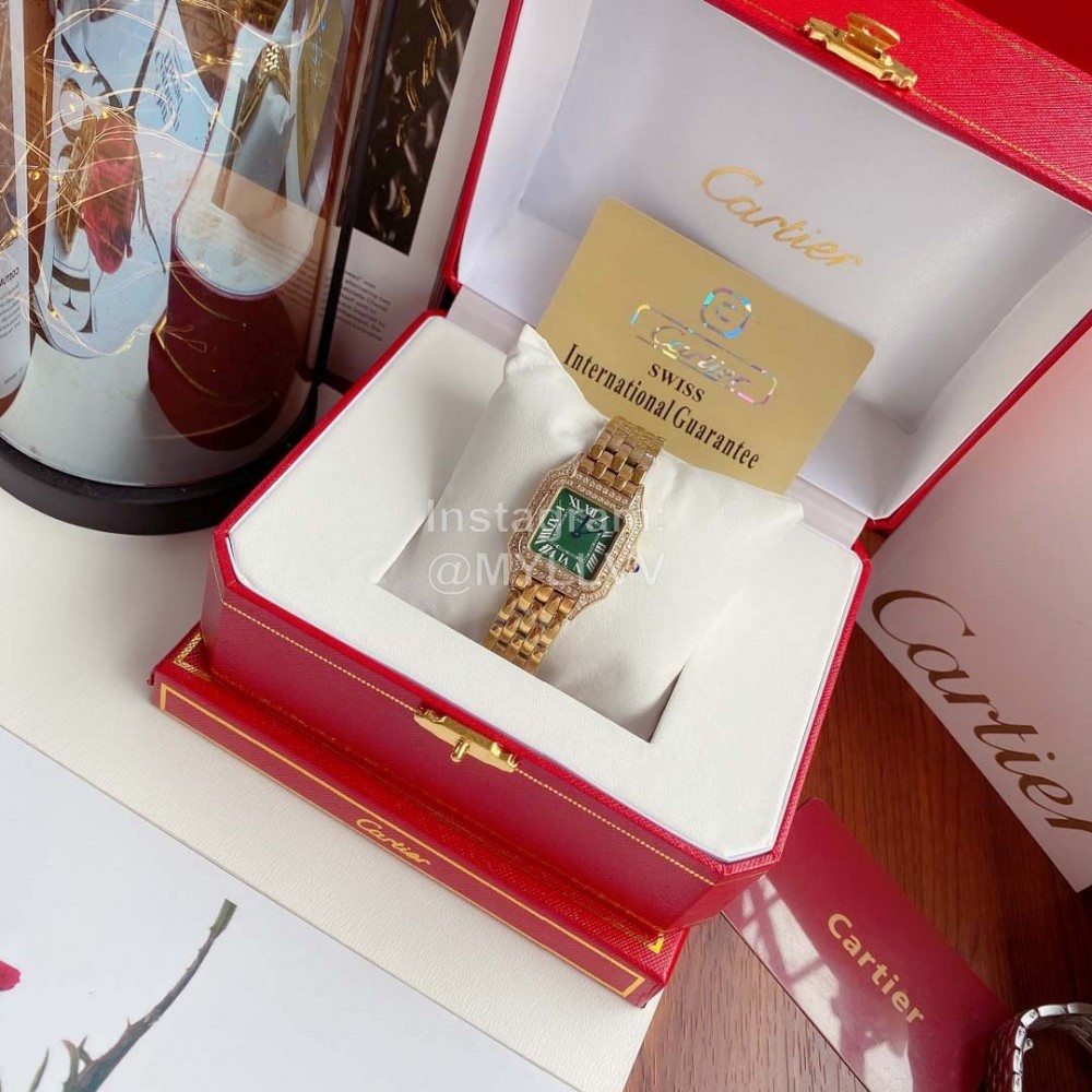 PanthèRe De Cartier 316l Fine Steel Case Diamond Watch Green