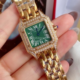 PanthèRe De Cartier 316l Fine Steel Case Diamond Watch Green