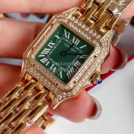 PanthèRe De Cartier 316l Fine Steel Case Diamond Watch Green