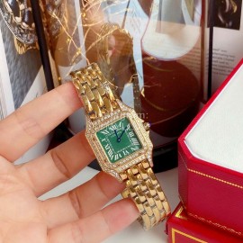 PanthèRe De Cartier 316l Fine Steel Case Diamond Watch Green