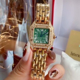 PanthèRe De Cartier 316l Fine Steel Case Diamond Watch Green