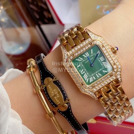 PanthèRe De Cartier 316l Fine Steel Case Diamond Watch Green