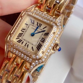 PanthèRe De Cartier 316l Fine Steel Case Diamond Watch Beige