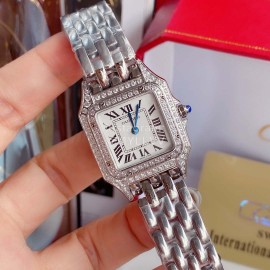 PanthèRe De Cartier 316l Fine Steel Case Diamond Watch White