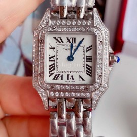 PanthèRe De Cartier 316l Fine Steel Case Diamond Watch White