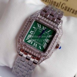 PanthèRe De Cartier Silver 316l Fine Steel Case Diamond Watch