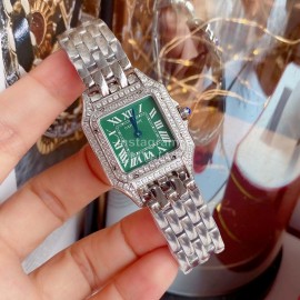 PanthèRe De Cartier Silver 316l Fine Steel Case Diamond Watch