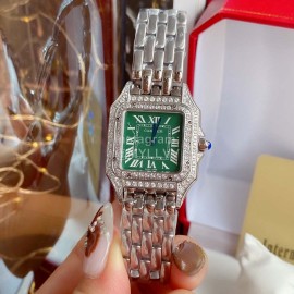 PanthèRe De Cartier Silver 316l Fine Steel Case Diamond Watch