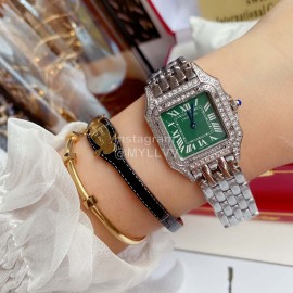 PanthèRe De Cartier Silver 316l Fine Steel Case Diamond Watch