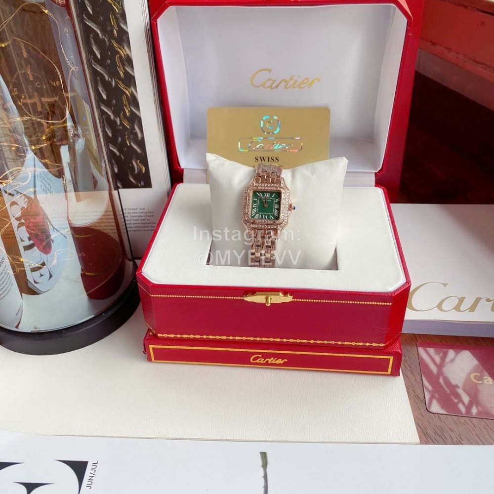 PanthèRe De Cartier Rose Gold 316l Fine Steel Case Diamond Watch