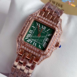 PanthèRe De Cartier Rose Gold 316l Fine Steel Case Diamond Watch
