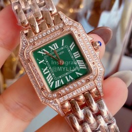 PanthèRe De Cartier Rose Gold 316l Fine Steel Case Diamond Watch