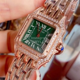 PanthèRe De Cartier Rose Gold 316l Fine Steel Case Diamond Watch