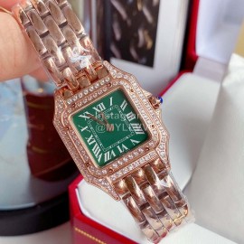 PanthèRe De Cartier Rose Gold 316l Fine Steel Case Diamond Watch