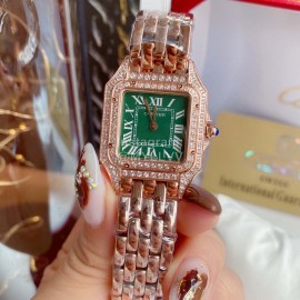 PanthèRe De Cartier Rose Gold 316l Fine Steel Case Diamond Watch