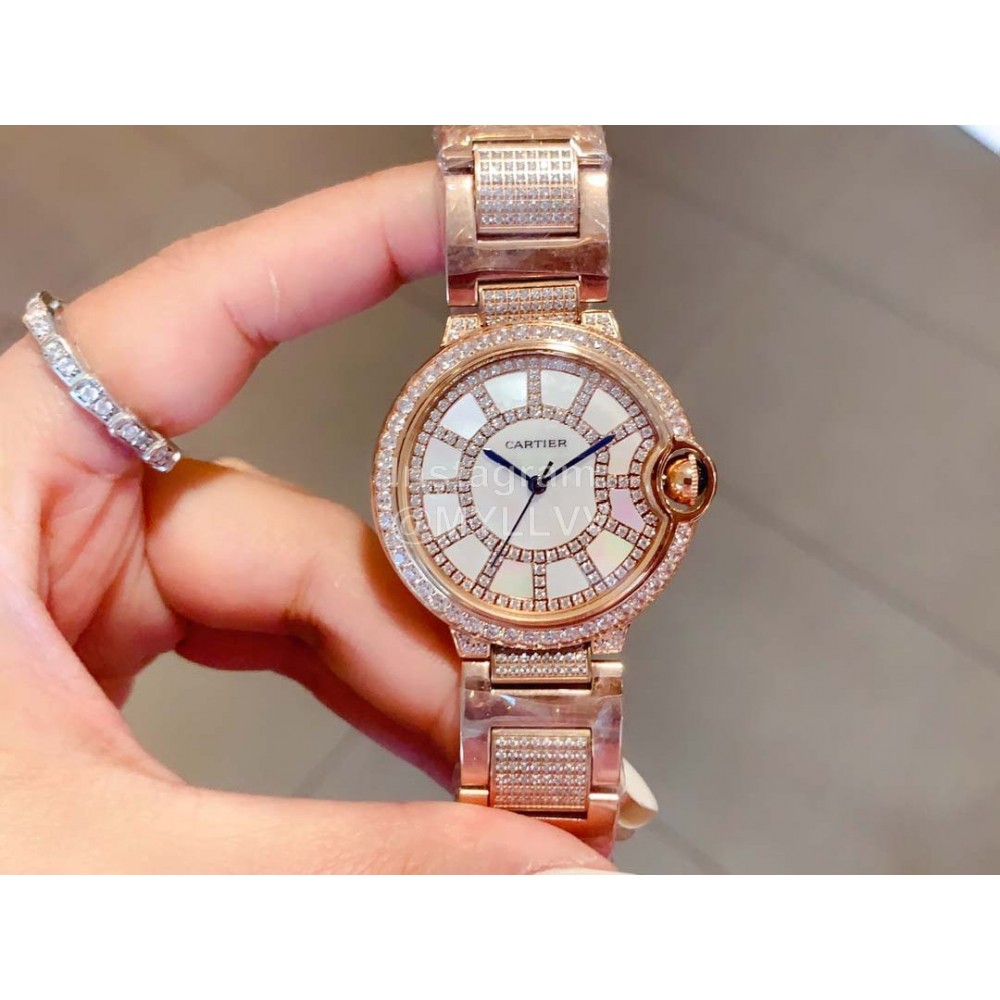 Ballon Bleu De Cartier Diamond 36mm Dial Watch