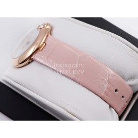 Cartier Classic Roman Numeral Dial Leather Strap Wacth Pink