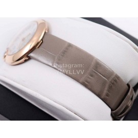 Cartier Classic Roman Numeral Dial Leather Strap Wacth Coffee