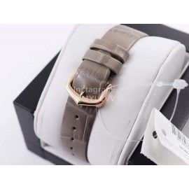 Cartier Classic Roman Numeral Dial Leather Strap Wacth Coffee