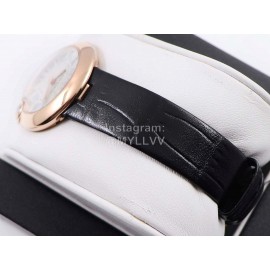 Cartier Classic Roman Numeral Dial Leather Strap Wacth Black