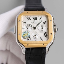 Cartier 904l Fine Steel Case Multifunctional Watch Gold
