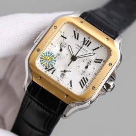 Cartier 904l Fine Steel Case Multifunctional Watch Gold