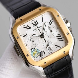 Cartier 904l Fine Steel Case Multifunctional Watch Gold