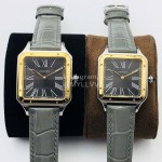 Cartier Uu Factory Santos-Dumont Square Dial Watch Gray