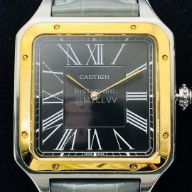 Cartier Uu Factory Santos-Dumont Square Dial Watch Gray