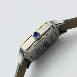 Cartier Uu Factory Santos-Dumont Square Dial Watch Gray
