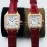 Cartier Uu Factory Santos-Dumont Square Dial Watch Red