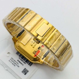 Cartier Kor Factory Diamond Square Dial Watch Gold