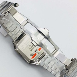 Cartier Kor Factory Diamond Square Dial Watch Silver