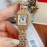 PanthèRe De Cartier Blingbling Diamond Steel Strap Watch Gold
