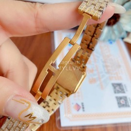 PanthèRe De Cartier Blingbling Diamond Steel Strap Watch Gold