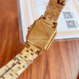 PanthèRe De Cartier Blingbling Diamond Steel Strap Watch Gold