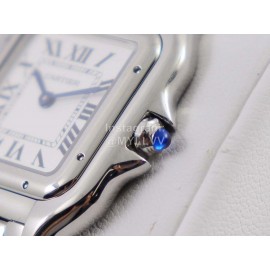 PanthèRe De Cartier 316l Refined Steel Case Square Dial Watch Silver