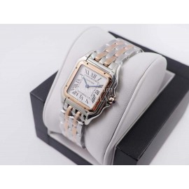 PanthèRe De Cartier 316l Refined Steel Case Square Dial Watch