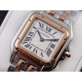 PanthèRe De Cartier 316l Refined Steel Case Square Dial Watch