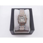 PanthèRe De Cartier 316l Refined Steel Case Square Dial Diamond Watch