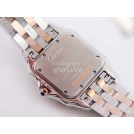 PanthèRe De Cartier 316l Refined Steel Case Square Dial Diamond Watch