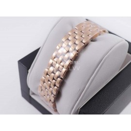 PanthèRe De Cartier 316l Refined Steel Case Square Dial Diamond Watch Rose Gold