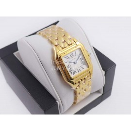 PanthèRe De Cartier 316l Refined Steel Case Square Dial Watch Gold