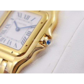 PanthèRe De Cartier 316l Refined Steel Case Square Dial Watch Gold