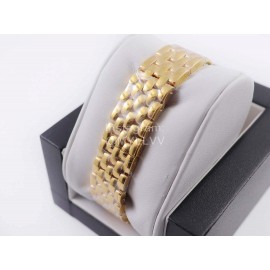 PanthèRe De Cartier 316l Refined Steel Case Square Dial Watch Gold