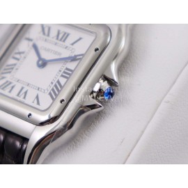 PanthèRe De Cartier Black Leather Strap Square Dial Watch